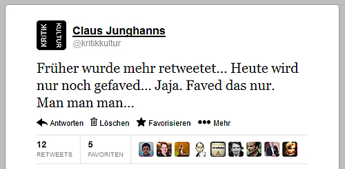 Screenshot eines Tweets