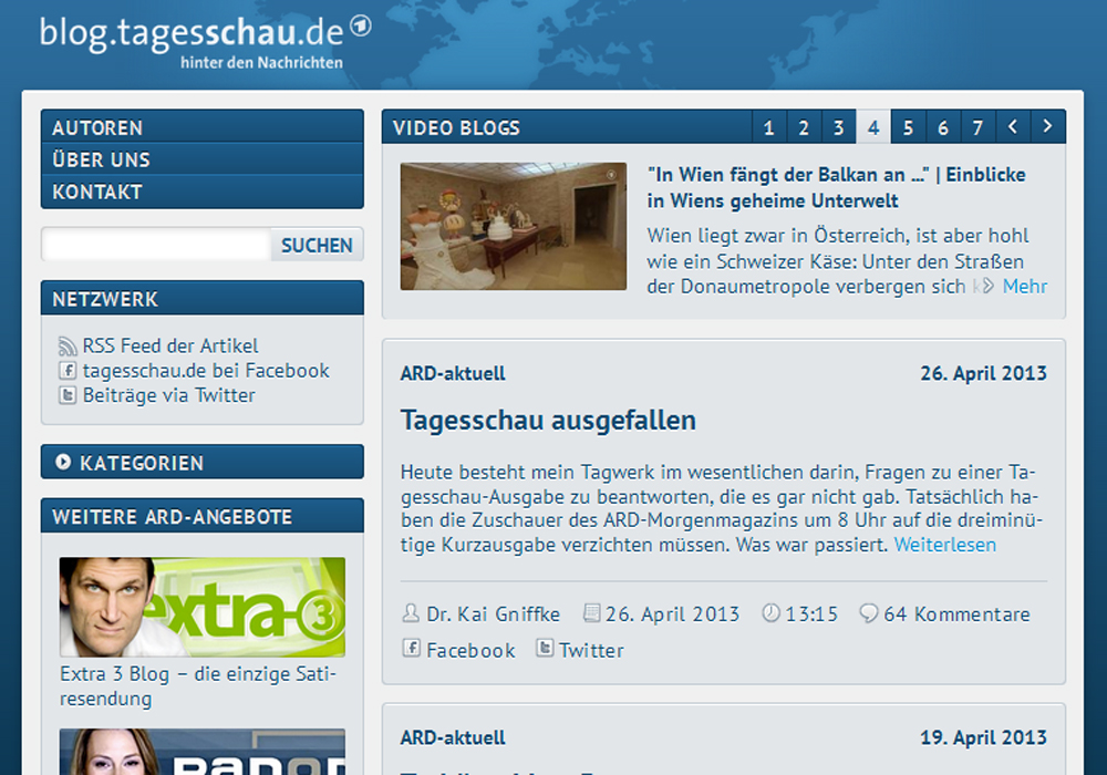 Screenshot Tagesschau-Blog