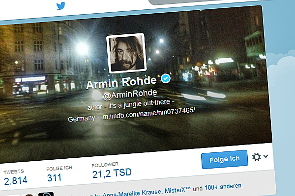 Screenshot: Twitterprofil Armin Rohde